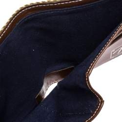 S.T. Dupont Yellow/Brown Fabric and Leather Bifold Wallet