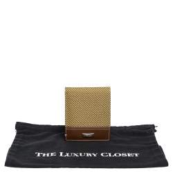 S.T. Dupont Yellow/Brown Fabric and Leather Bifold Wallet