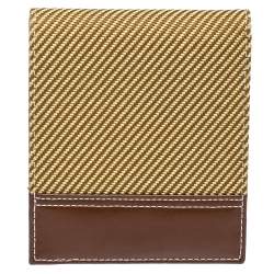 S.T. Dupont Yellow/Brown Fabric and Leather Bifold Wallet