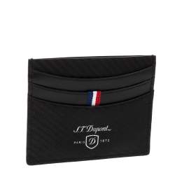 S.T. Dupont Black Leather Defi Card Holder
