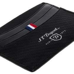 S.T. Dupont Black Leather Defi Card Holder
