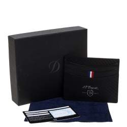 S.T. Dupont Black Leather Defi Card Holder