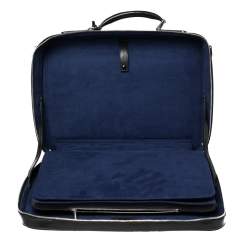 S.T. Dupont Black Leather Document Briefcase
