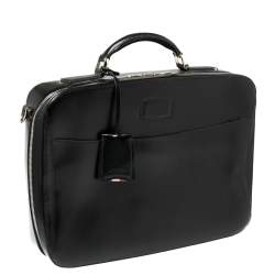 S.T. Dupont Black Leather Document Briefcase