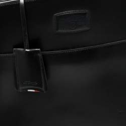 S.T. Dupont Black Leather Document Briefcase