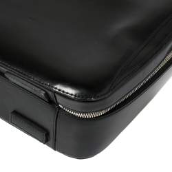 S.T. Dupont Black Leather Document Briefcase