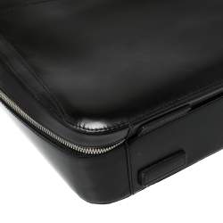 S.T. Dupont Black Leather Document Briefcase