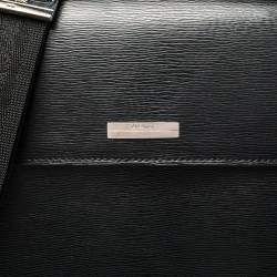 S.T. Dupont Black Leather Messenger Bag