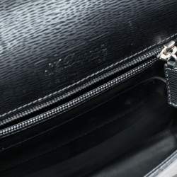 S.T. Dupont Black Leather Messenger Bag