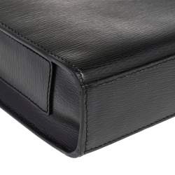 S.T. Dupont Black Leather Messenger Bag