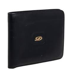 S.T. Dupont Black Leather Bifold Wallet