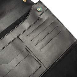 S.T. Dupont Black Leather Wristlet Clutch