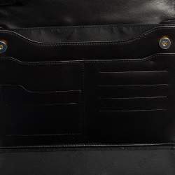S.T. Dupont Black Leather Wristlet Clutch