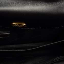 S.T. Dupont Black Leather Wristlet Clutch