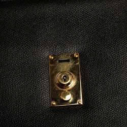 S.T. Dupont Black Leather Wristlet Clutch