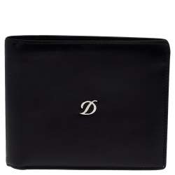 S.T. Dupont Black Leather Bifold Wallet