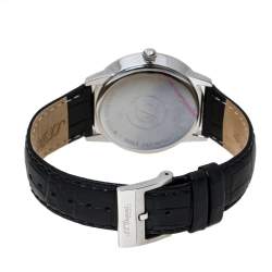 Pre Owned S.T. Dupont White Stainless Steel Men's Wristwatch 39 mm