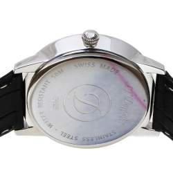Pre Owned S.T. Dupont White Stainless Steel Men's Wristwatch 39 mm