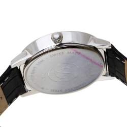 Pre Owned S.T. Dupont White Stainless Steel Men's Wristwatch 39 mm