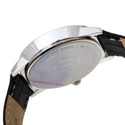 Pre Owned S.T. Dupont White Stainless Steel Men's Wristwatch 39 mm