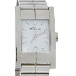 S.T. Dupont White Stainless Steel 131C8AB17 Men's Wristwatch 25MM