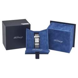 S.T. Dupont White Stainless Steel 131C8AB17 Men's Wristwatch 25MM