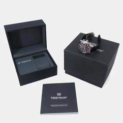 Tag Heuer Black Stainless Steel Carrera Automatic Men's Wristwatch 43 mm
