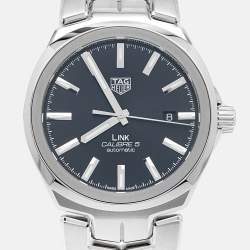Tag Heuer Black Stainless Steel Link WBC2110.BA0603 Men's Wristwatch 41 mm