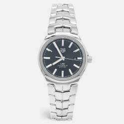 Tag Heuer Black Stainless Steel Link WBC2110.BA0603 Men's Wristwatch 41 mm