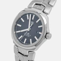 Tag Heuer Black Stainless Steel Link WBC2110.BA0603 Men's Wristwatch 41 mm
