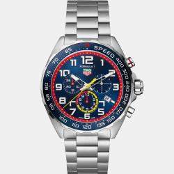 Tag Heuer Blue Stainless Steel Formula 1 CAZ101AL.BA0842 Quartz Men's Wristwatch 44 mm