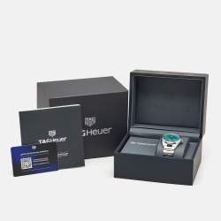 TAG Heuer Turquoise Blue Stainless Steel Carrera WBN2516.BA0001 Women's Wristwatch 36 mm