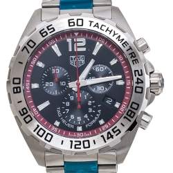 Pre Owned Tag Heuer Black Stainless Steel Formula 1 CAZ101Y.BA0842 Men's Wristwatch 43 mm