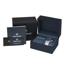 Pre Owned Tag Heuer Blue Ceramic Stainless Steel Aquaracer WAY211C.BA0928 Men's Wristwatch 41 mm