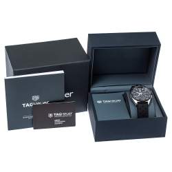 مملوكة مسبقًا Tag Heuer Black Stainless Steel Rubber Formula 1 CAZ1010 Quartz Men's Wristwatch 43MM