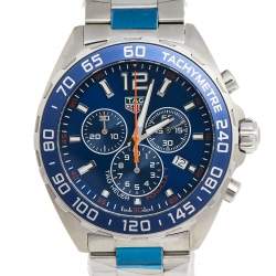 Pre Owned Tag Heuer Blue Stainless Steel Formula 1 CAZ1014.BA0842 Men's Wristwatch 43 mm