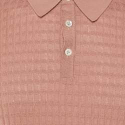 مملوكة مسبقًا Tagliatore Mauve Cotton Knit Slim Fit Polo T-Shirt L