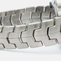 Pre Owned Tag Heuer Silver Stainless Steel Link WJF2011 Automatic Men's Wristwatch 42 mm