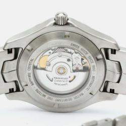 Pre Owned Tag Heuer Silver Stainless Steel Link WJF2011 Automatic Men's Wristwatch 42 mm