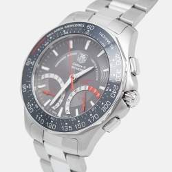 Tag Heuer Grey Stainless Steel Aquaracer F.Alonzo Limited Edition Vodafone McLaren Mercedes CAF7113.BA0803 Men's Wristwatch 41 mm