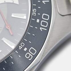 Tag Heuer Grey Stainless Steel Aquaracer F.Alonzo Limited Edition Vodafone McLaren Mercedes CAF7113.BA0803 Men's Wristwatch 41 mm