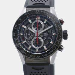 Tag Heuer Black Stainless Steel Carrera CAR2A1Z.FT6044 Automatic Men s Wristwatch 45 mm Tag Heuer TLC