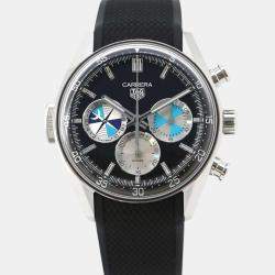 Tag Heuer Black Stainless Steel Carrera CBS2014.FT6293 Automatic Men's Wristwatch 42 mm