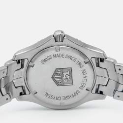 Pre Owned Tag Heuer Silver Stainless Steel Link WJ1111.BA0570 Men's Wristwatch 39 mm