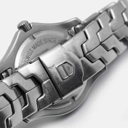 Pre Owned Tag Heuer Silver Stainless Steel Link WJ1111.BA0570 Men's Wristwatch 39 mm