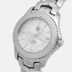 Pre Owned Tag Heuer Silver Stainless Steel Link WJ1111.BA0570 Men's Wristwatch 39 mm