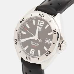 Pre Owned Tag Heuer Black Stainless Steel Rubber Formula 1 WAZ2113.FT8023 Men's Wristwatch 41 mm