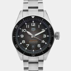 Tag Heuer Black Stainless Steel Autavia  WBE5114.EB0173 Automatic Men's Wristwatch 42mm