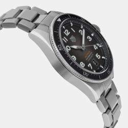 Tag Heuer Black Stainless Steel Autavia  WBE5114.EB0173 Automatic Men's Wristwatch 42mm