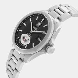 Tag Heuer Black Stainless Steel Grand Carrera WAV511A.BA0900 Automatic Men's Wristwatch 40 mm